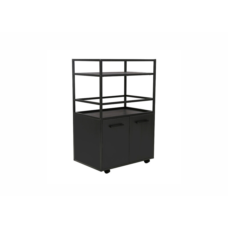 Baarikapp ratastel MOSAIK must, 60x40xH94 cm