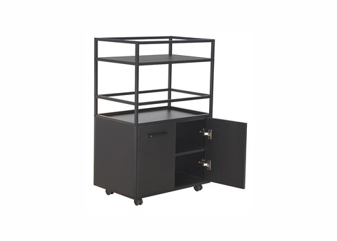 Baarikapp ratastel MOSAIK must, 60x40xH94 cm