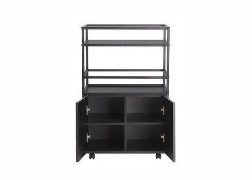 Baarikapp ratastel MOSAIK must, 60x40xH94 cm