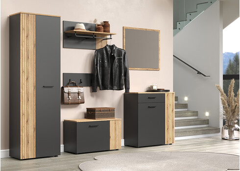 Esikukapp ESTEBAN antratsiit / tamm, 80x36xH48 cm