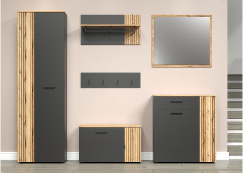 Esikukapp ESTEBAN antratsiit / tamm, 80x36xH48 cm