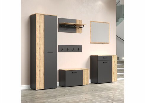 Seinapeegel ESTEBAN tamm, 80x2xH70 cm