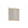 Seinapeegel ESTEBAN tamm, 80x2xH70 cm