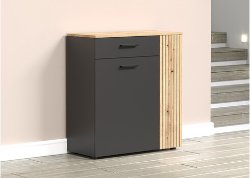 Kummut ESTEBAN antratsiit / tamm, 80x26xH88 cm