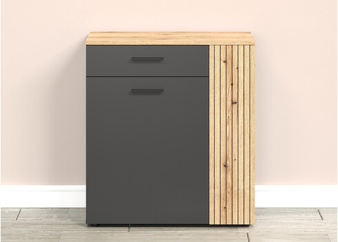 Kummut ESTEBAN antratsiit / tamm, 80x26xH88 cm