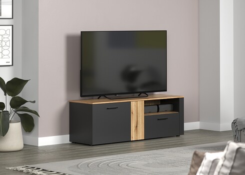 Tv-alus ESTEBAN antratsiit / tamm, 150x42xH50 cm