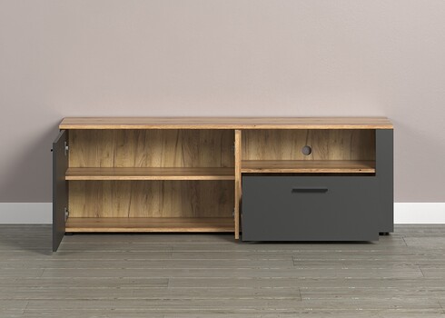 Tv-alus ESTEBAN antratsiit / tamm, 150x42xH50 cm