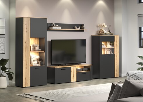 Tv-alus ESTEBAN antratsiit / tamm, 150x42xH50 cm