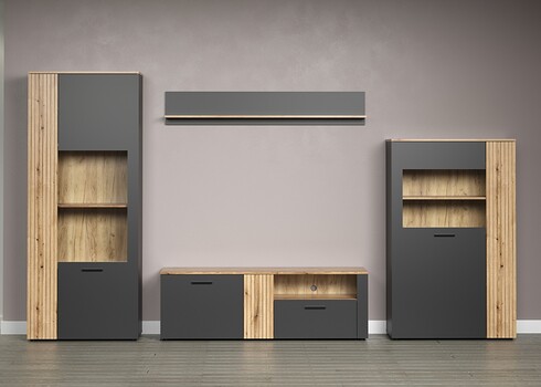 Tv-alus ESTEBAN antratsiit / tamm, 150x42xH50 cm