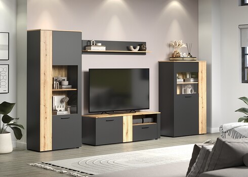 Elutoamööbli komplekt ESTEBAN antratsiit / tamm