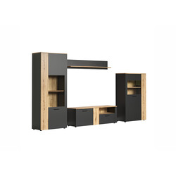 Elutoamööbli komplekt ESTEBAN antratsiit / tamm