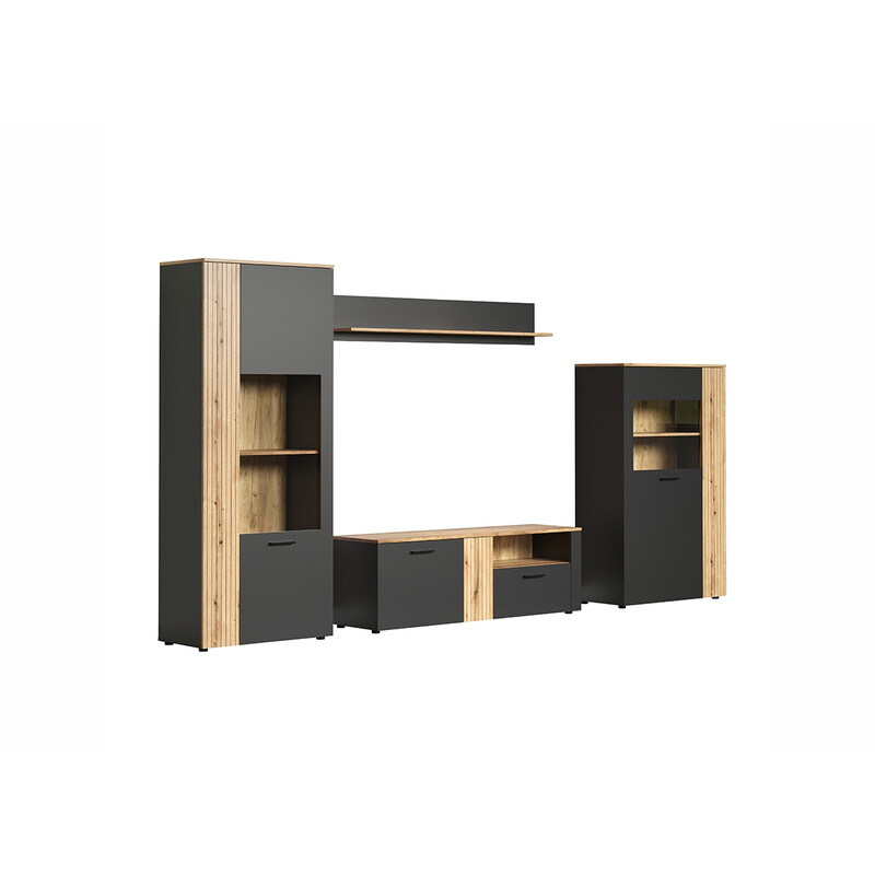 Elutoamööbli komplekt ESTEBAN antratsiit / tamm