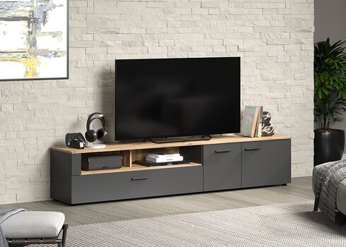 Tv-alus ESTEBAN antratsiit / tamm, 210x41xH43 cm