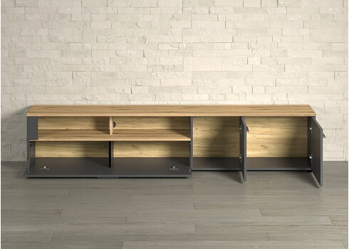 Tv-alus ESTEBAN antratsiit / tamm, 210x41xH43 cm