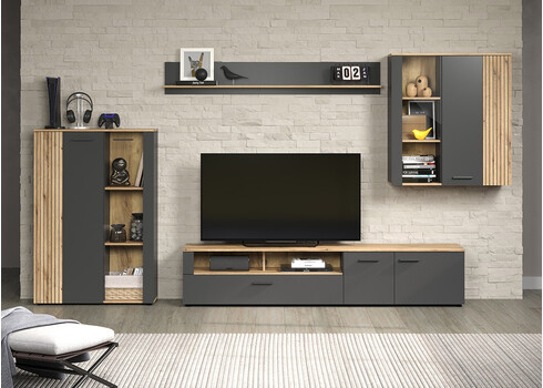 Tv-alus ESTEBAN antratsiit / tamm, 210x41xH43 cm