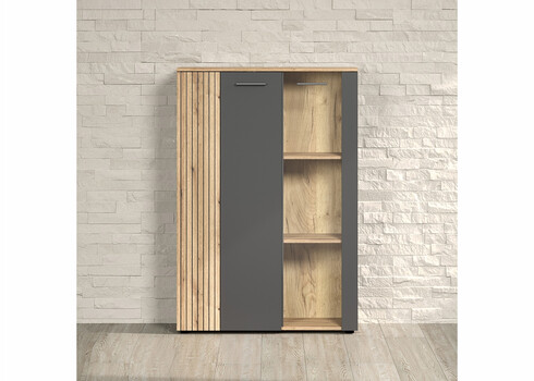 Kummut ESTEBAN antratsiit / tamm, 90x34xH132 cm