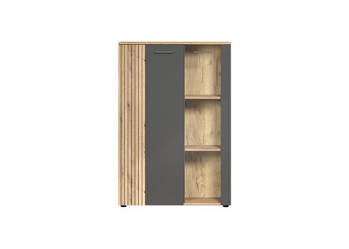 Kummut ESTEBAN antratsiit / tamm, 90x34xH132 cm