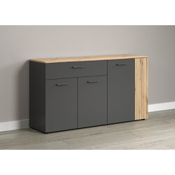 Kummut ESTEBAN antratsiit / tamm, 150x42xH83 cm