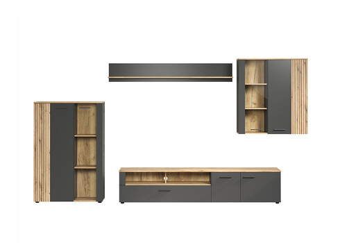 Elutoamööbli komplekt ESTEBAN antratsiit / tamm