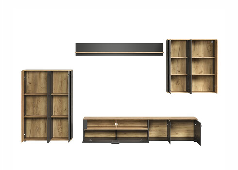 Elutoamööbli komplekt ESTEBAN antratsiit / tamm