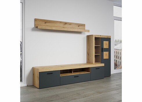 Tv-alus TYLER antratsiit / tamm, 230x52xH52 cm