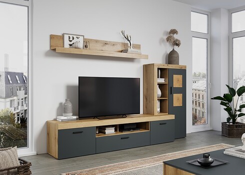 Tv-alus TYLER antratsiit / tamm, 230x52xH52 cm