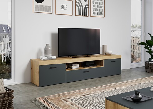 Tv-alus TYLER antratsiit / tamm, 230x52xH52 cm