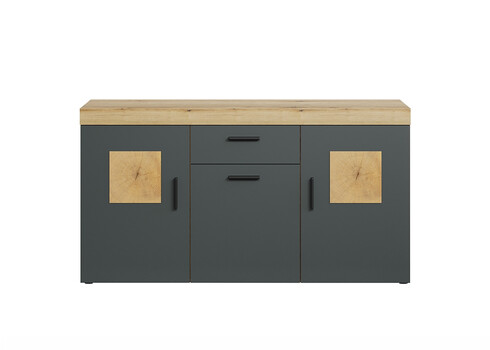 Kummut TYLER antratsiit / tamm, 160x42xH86 cm