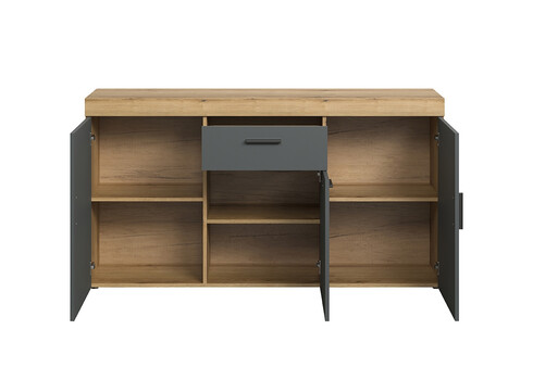 Kummut TYLER antratsiit / tamm, 160x42xH86 cm