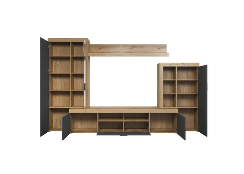 Elutoamööbli komplekt TYLER antratsiit / tamm