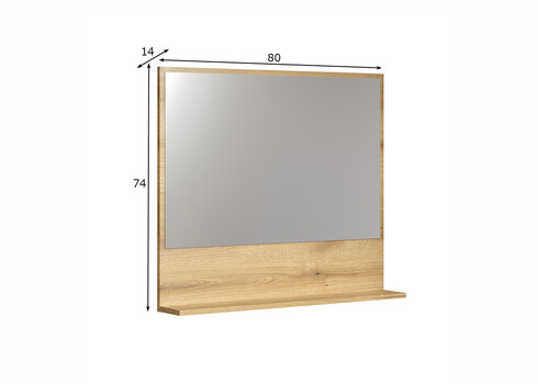 Peegel PURE BLISS tamm, 80x14xH74 cm