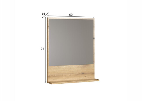 Peegel PURE BLISS tamm, 60x14xH74 cm