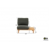 Tugitool Apple Bee SLING pruun / hall, 108x85xH62 cm