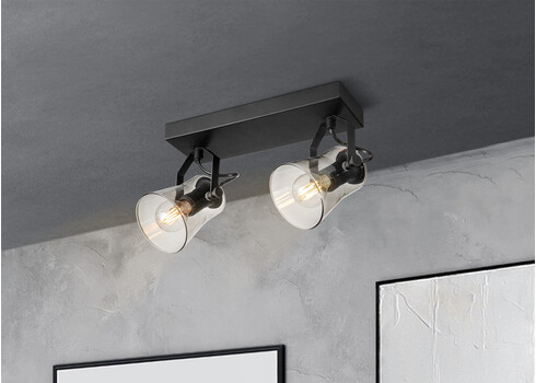 Kohtvalgusti EDGE must, 27x10xH18,5 cm, E14