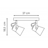 Kohtvalgusti EDGE must, 27x10xH18,5 cm, E14