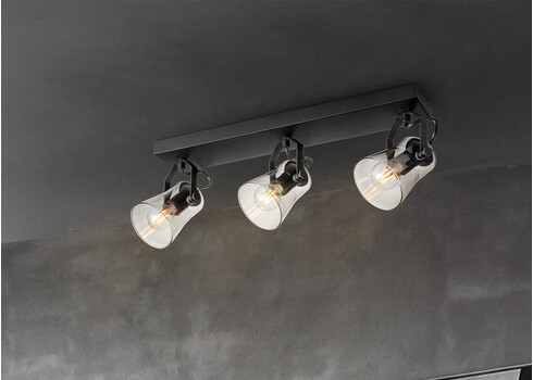 Kohtvalgusti EDGE must, 48x10xH18,5 cm, E14