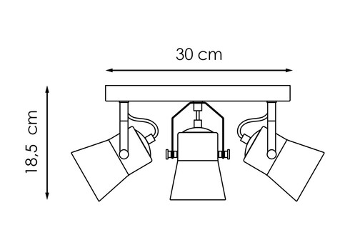 Kohtvalgusti EDGE must, D30xH18,5 cm, E14