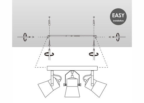 Kohtvalgusti EDGE must, D30xH18,5 cm, E14