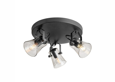 Kohtvalgusti EDGE must, D30xH18,5 cm, E14