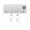 Kohtvalgusti EDGE must, 27x10xH18,5 cm, E14
