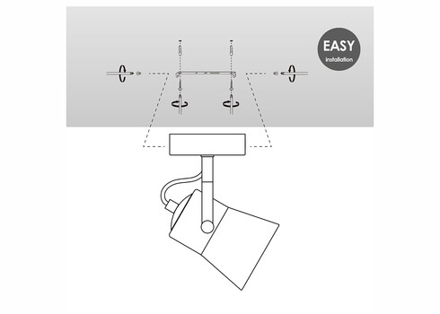Kohtvalgusti EDGE must, D10,5xH18,5 cm, E14