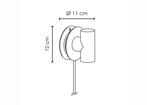 Seinavalgusti WALLY hall, D11xH12 cm, E27