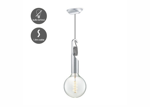 Rippvalgusti TWIST hall, D10,5x150 cm, E27