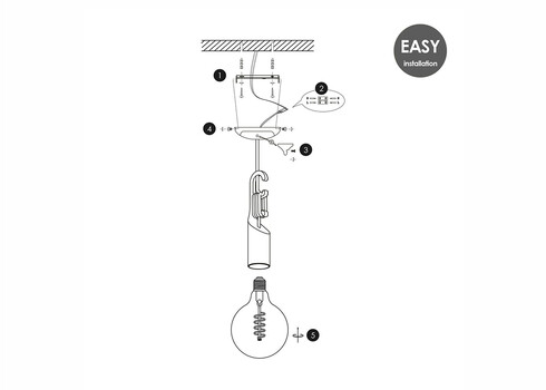 Rippvalgusti TWIST hall, D10,5x150 cm, E27