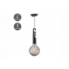 Rippvalgusti TWIST must, D10,5x150 cm, E27