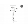 Rippvalgusti TWIST must, D10,5x150 cm, E27