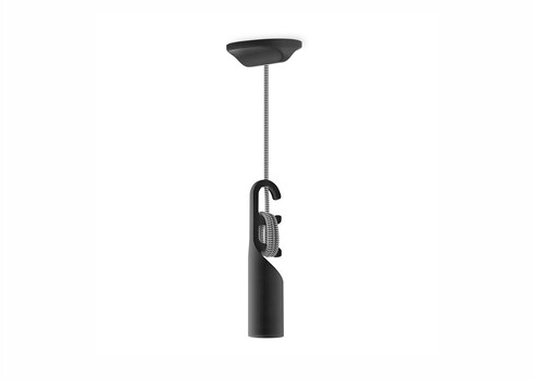 Rippvalgusti TWIST must, D10,5x150 cm, E27