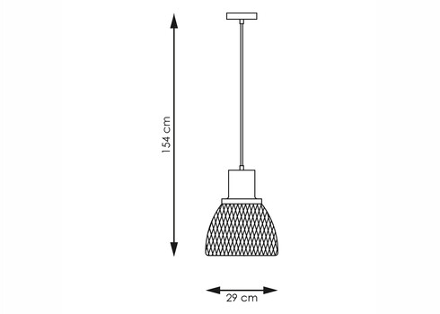 Rippvalgusti MESH valge, D29xH154 cm, E27