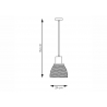 Rippvalgusti MESH valge, D29xH154 cm, E27