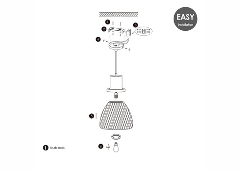 Rippvalgusti MESH valge, D29xH154 cm, E27